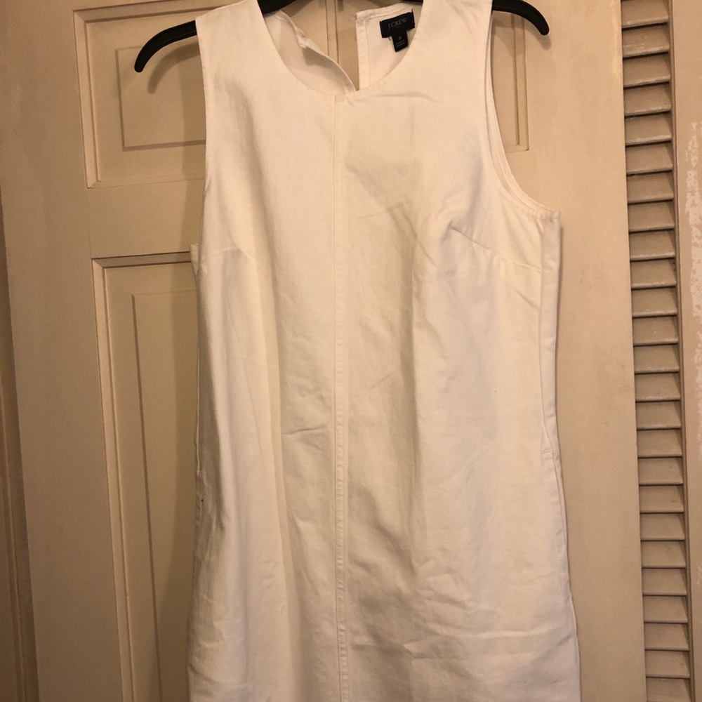 J Crew White Denim Dress NWT